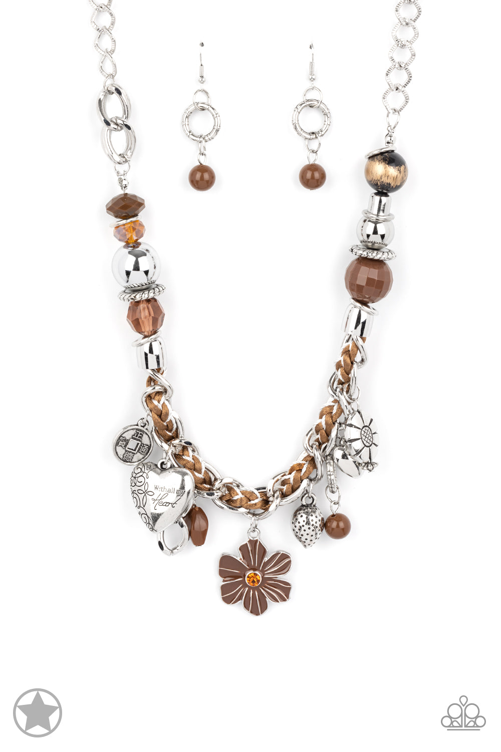 Paparazzi Charmed, I Am Sure - Brown Blockbuster Necklace 