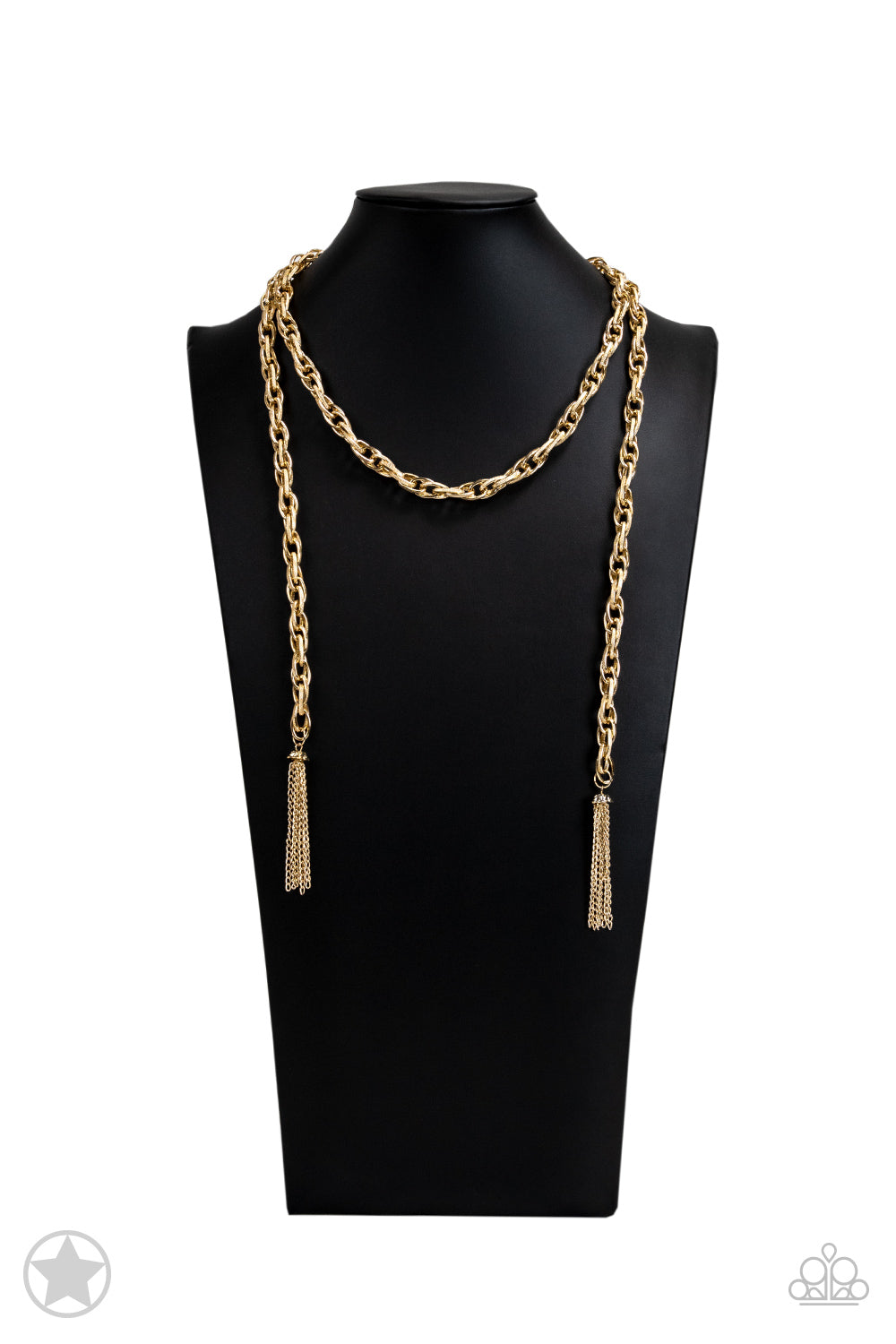 Paparazzi SCARFed for Attention - Gold Blockbuster Necklace 