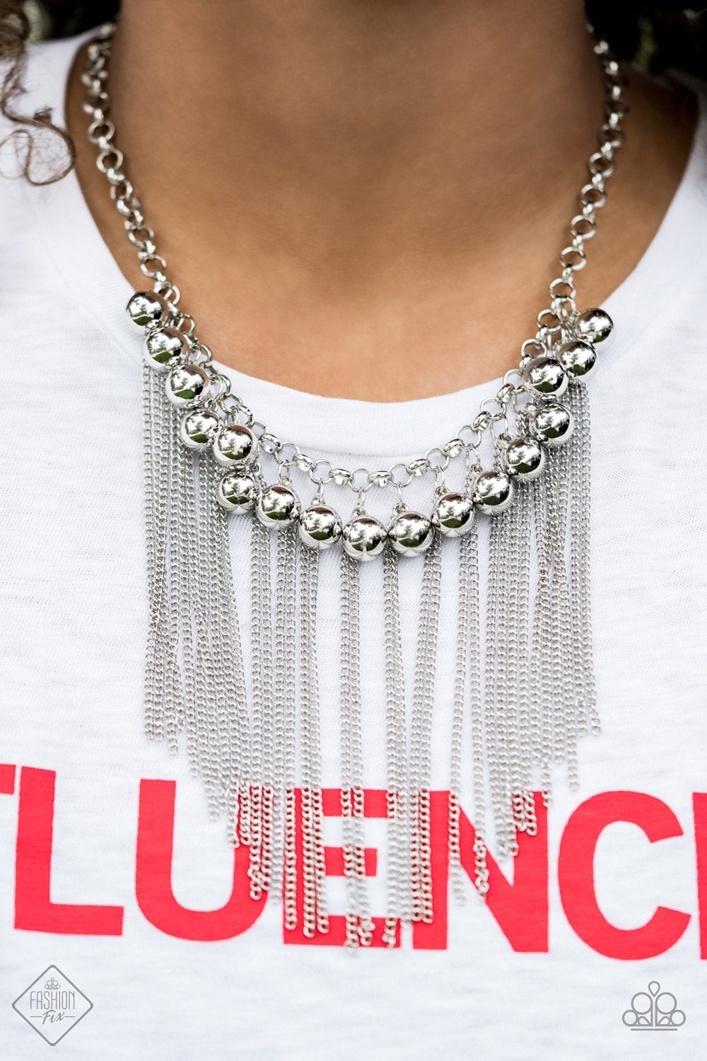 Paparazzi Powerhouse Prowl - Silver Necklace - Kingdom Bling Showroom