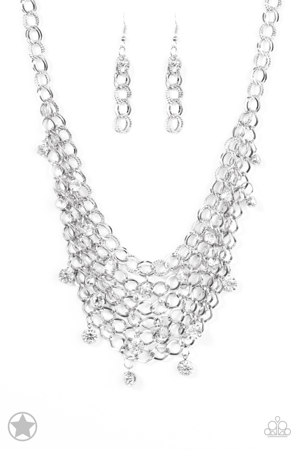 Paparazzi Fishing For Compliments - Silver Necklace - Kingdom Bling Showroom