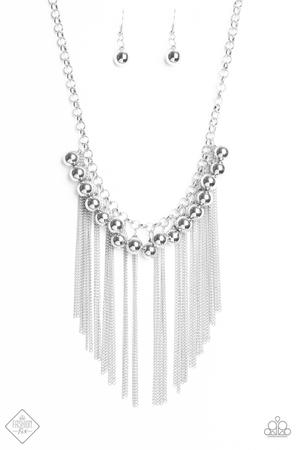 Paparazzi Powerhouse Prowl - Silver Necklace - Kingdom Bling Showroom