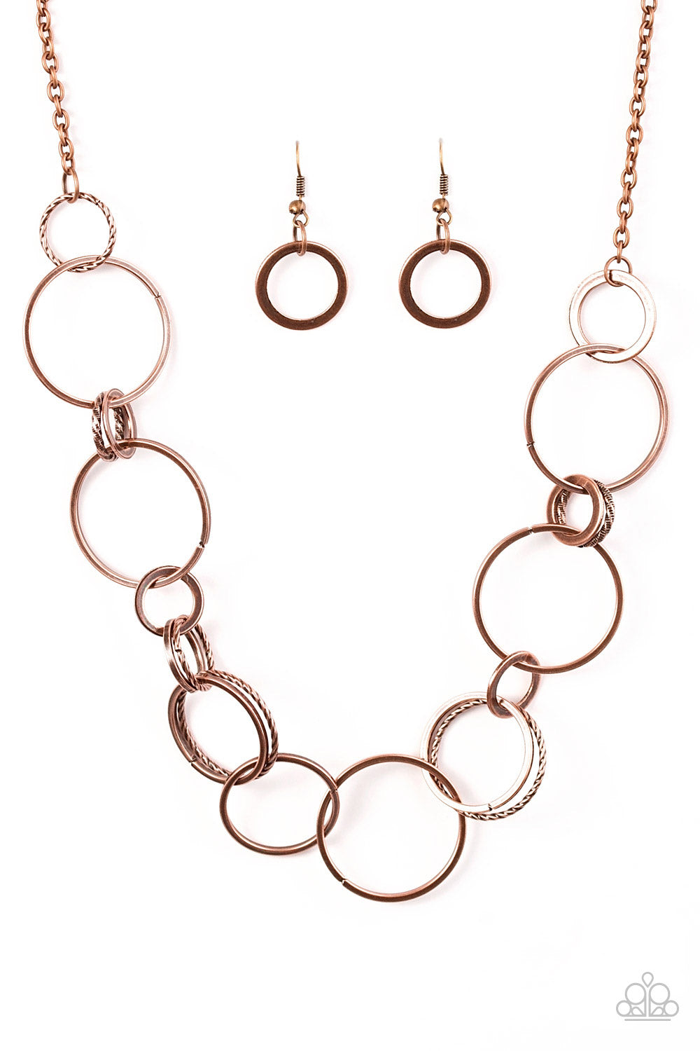 Paparazzi Follow The RINGLEADER - Copper Necklace 