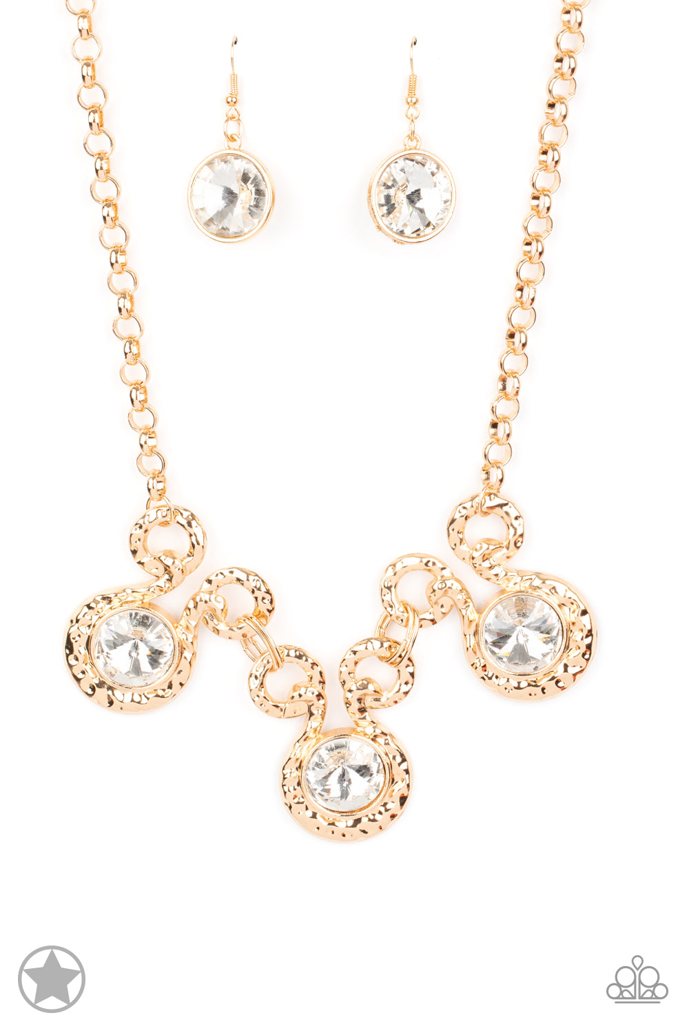 Paparazzi Hypnotized - Gold Blockbuster Necklace 