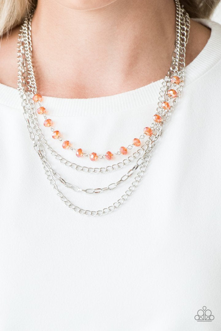 Paparazzi Extravagant Elegance - Orange Necklace