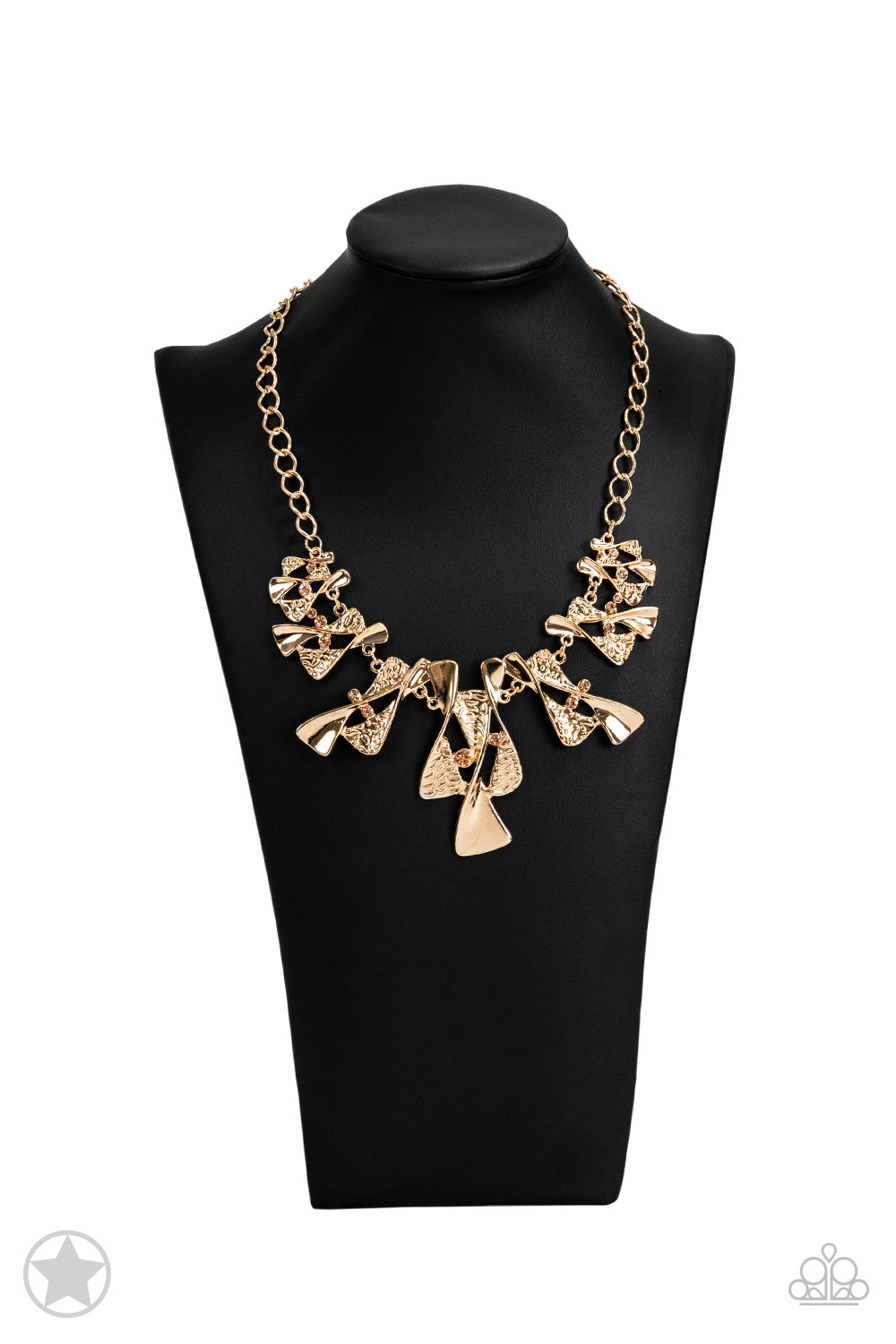 Paparazzi The Sands of Time - Gold Blockbuster Necklace 