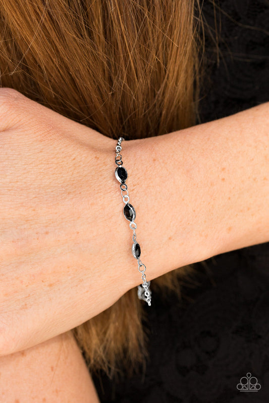 Center Stage Chic - Black Bracelet