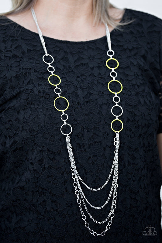 Beautifully Bubbly - Yellow Necklace