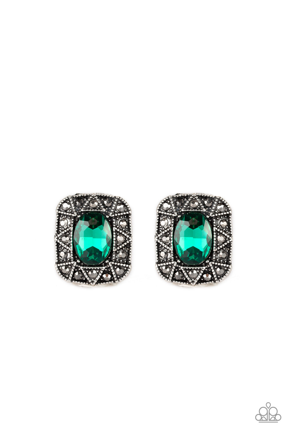 Paparazzi Young Money - Green Post Earrings 