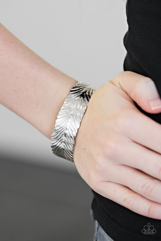 Ruffle Feathers - Silver Bracelet