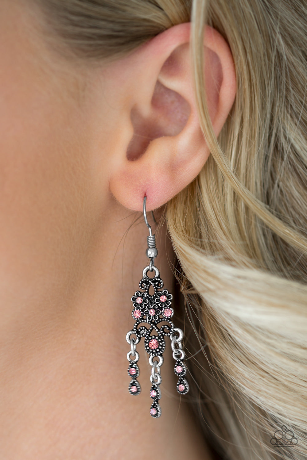 Spring Bling - Pink Earrings 