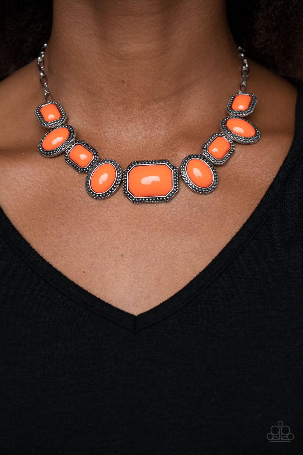 Paparazzi Lets Get Loud - Orange Necklace 