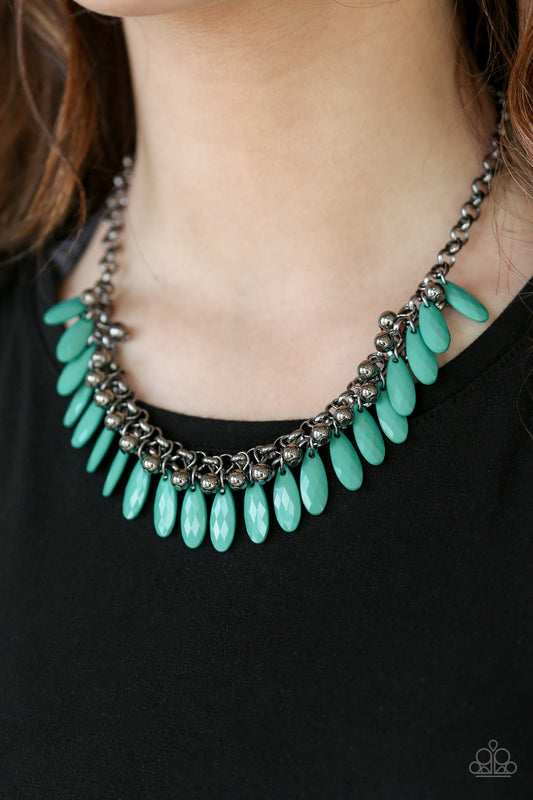 Paparazzi Jersey Shore - Green Necklace