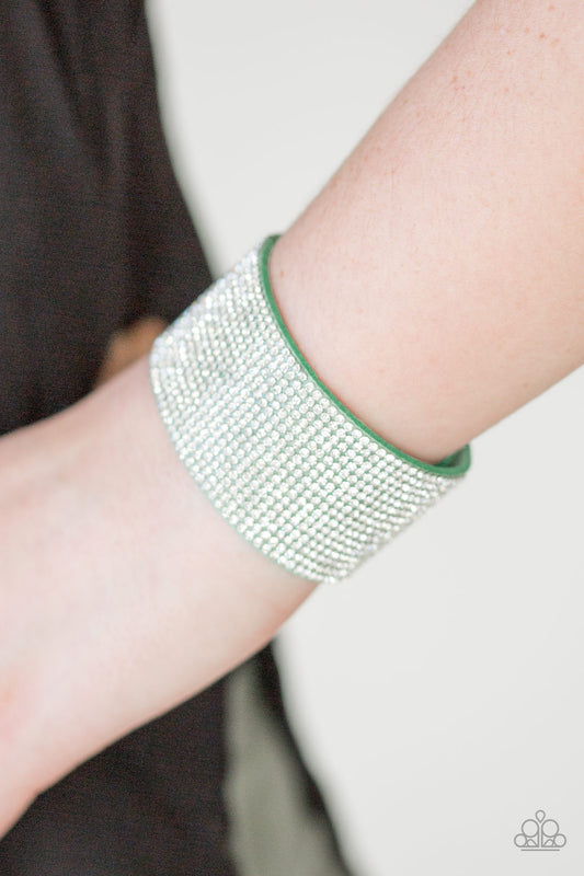 Paparazzi Roll With The Punches - Green Urban Bracelet 