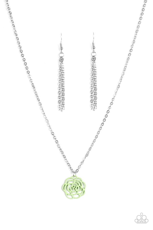 Paparazzi Blossom Bliss - Green Necklace