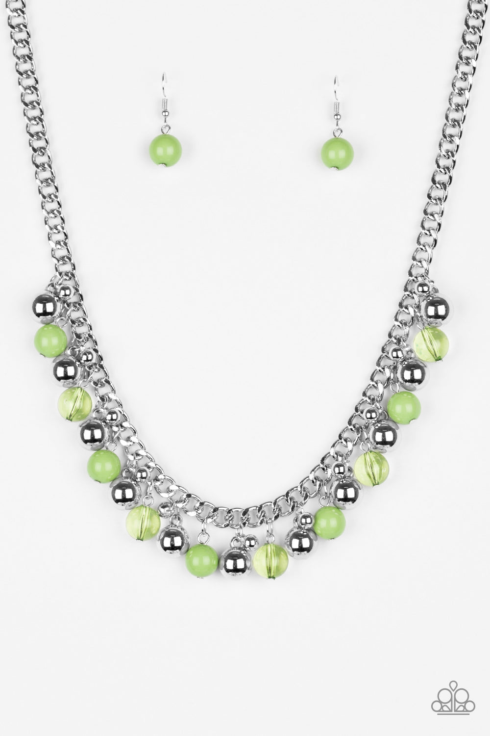 Keep A GLOW Profile - Green Necklace 