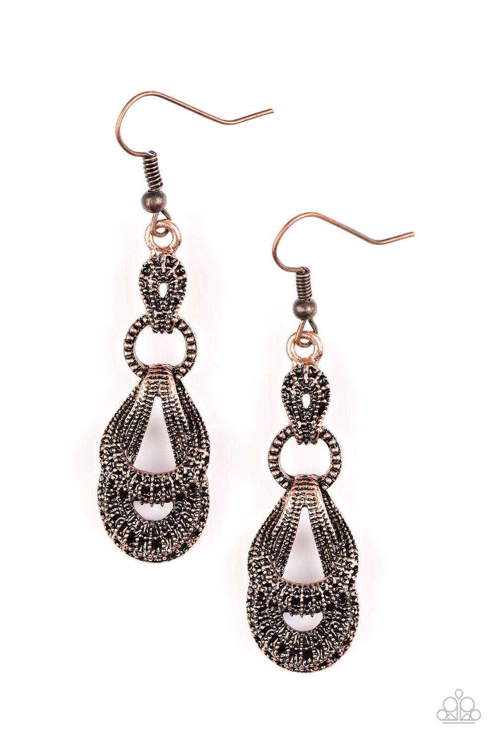 Romantic Radiance - Copper Earrings