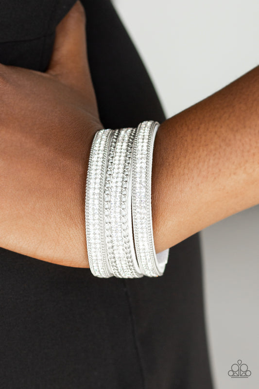 Paparazzi Dangerously Drama Queen - White Urban Bracelet 