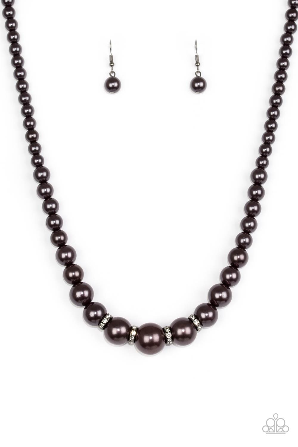 Paparazzi Party Pearls - Black Necklace 