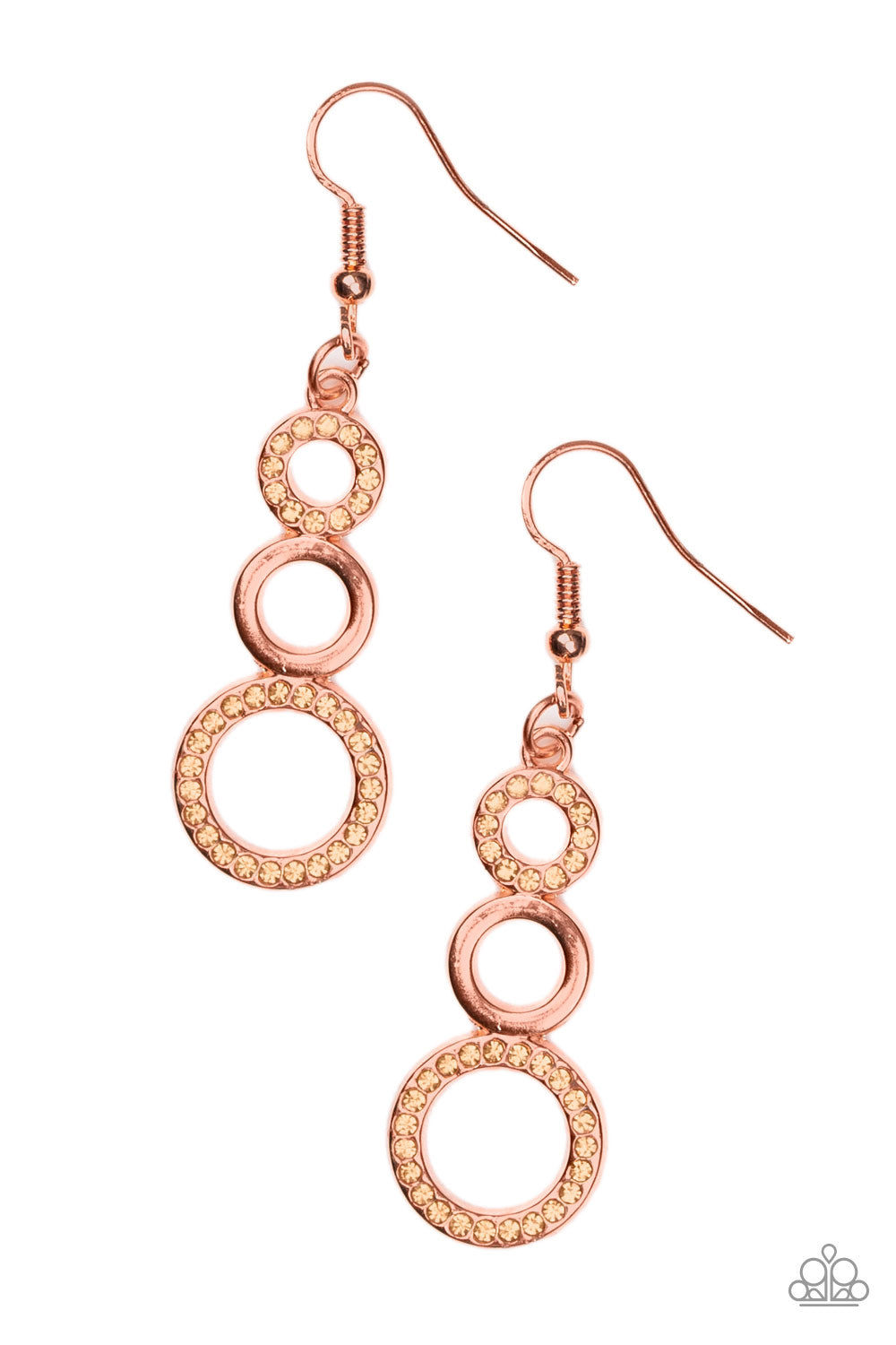 Bubble Bustle - Copper Earrings 