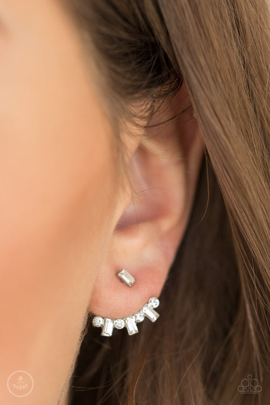 Courageously Cosmo - White Post Earrings