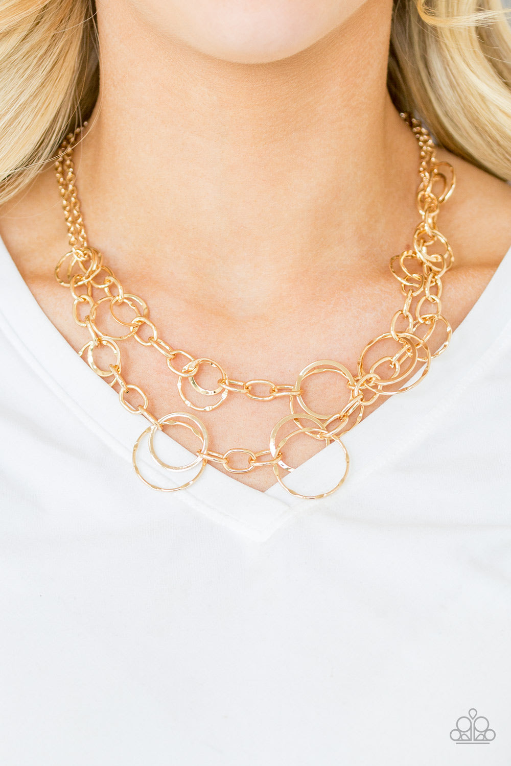 Paparazzi Urban Center - Gold Necklace 