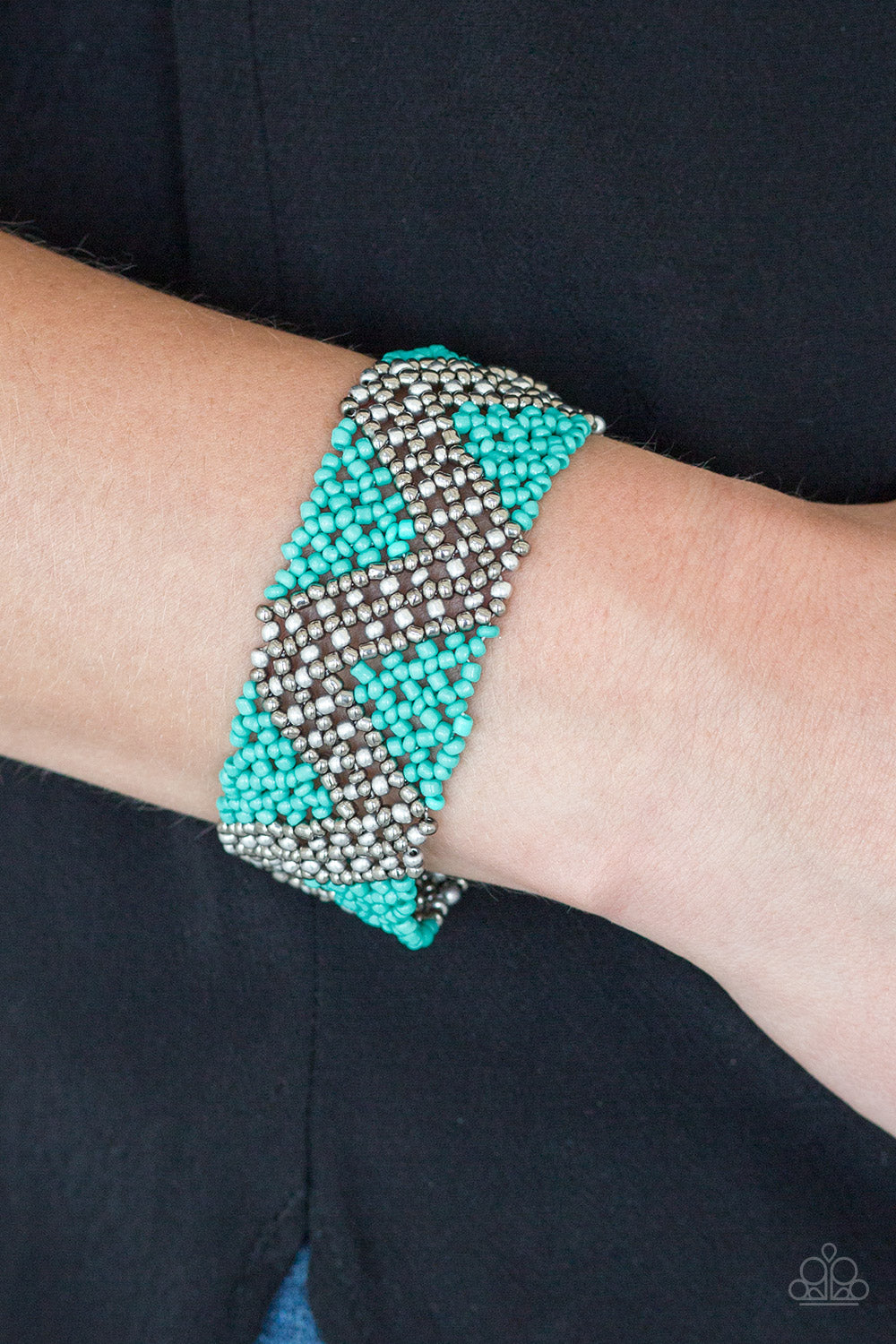 Paparazzi Desert Loom - Blue Bracelet 