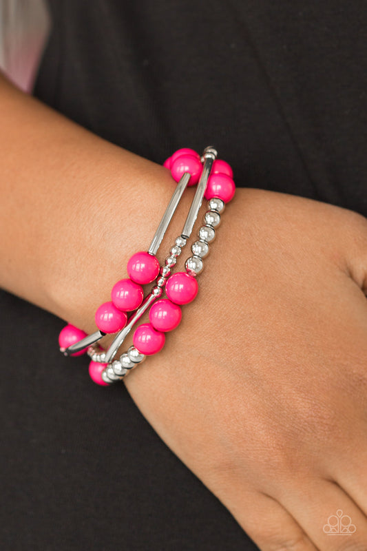 Paparazzi New Adventures - Pink Bracelet 