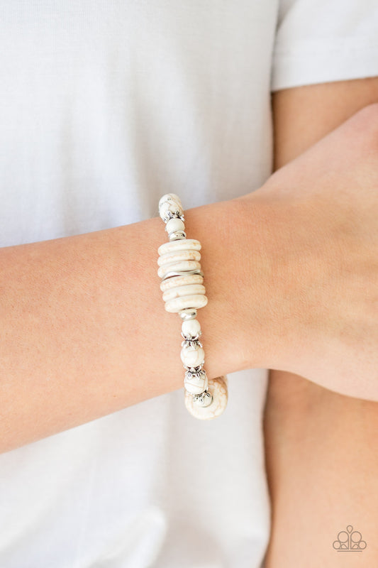 Paparazzi Sagebrush Serenade - White Bracelet 