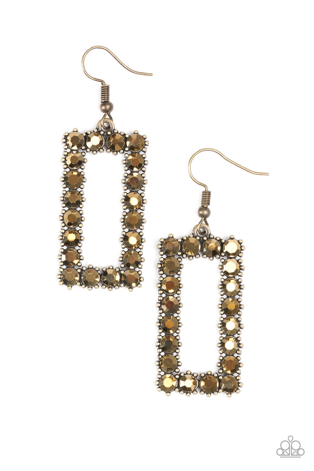 Paparazzi Mirror, Mirror - Brass Earrings 