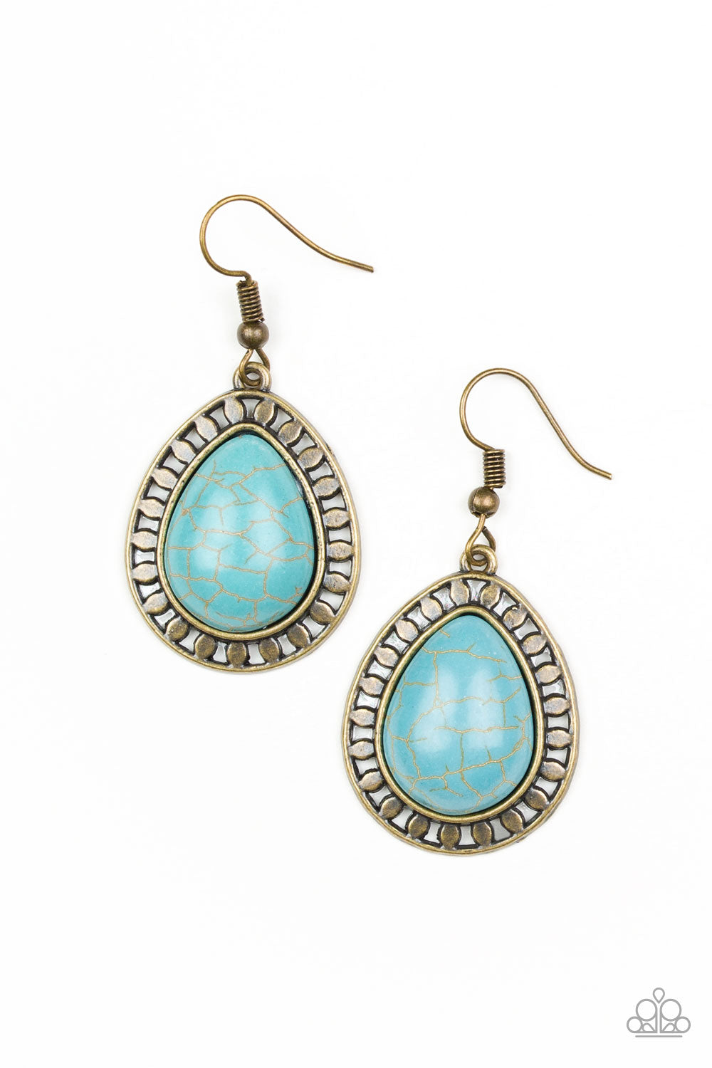 Paparazzi Sahara Serenity - Brass Earrings 