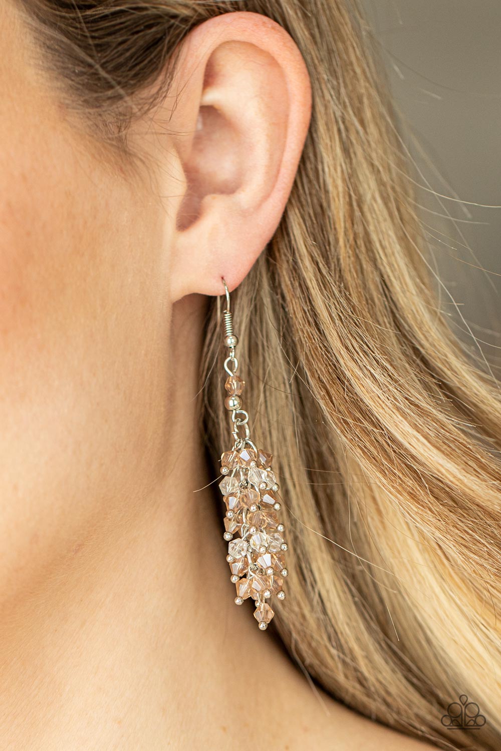 Celestial Chandeliers - Brown Earrings 