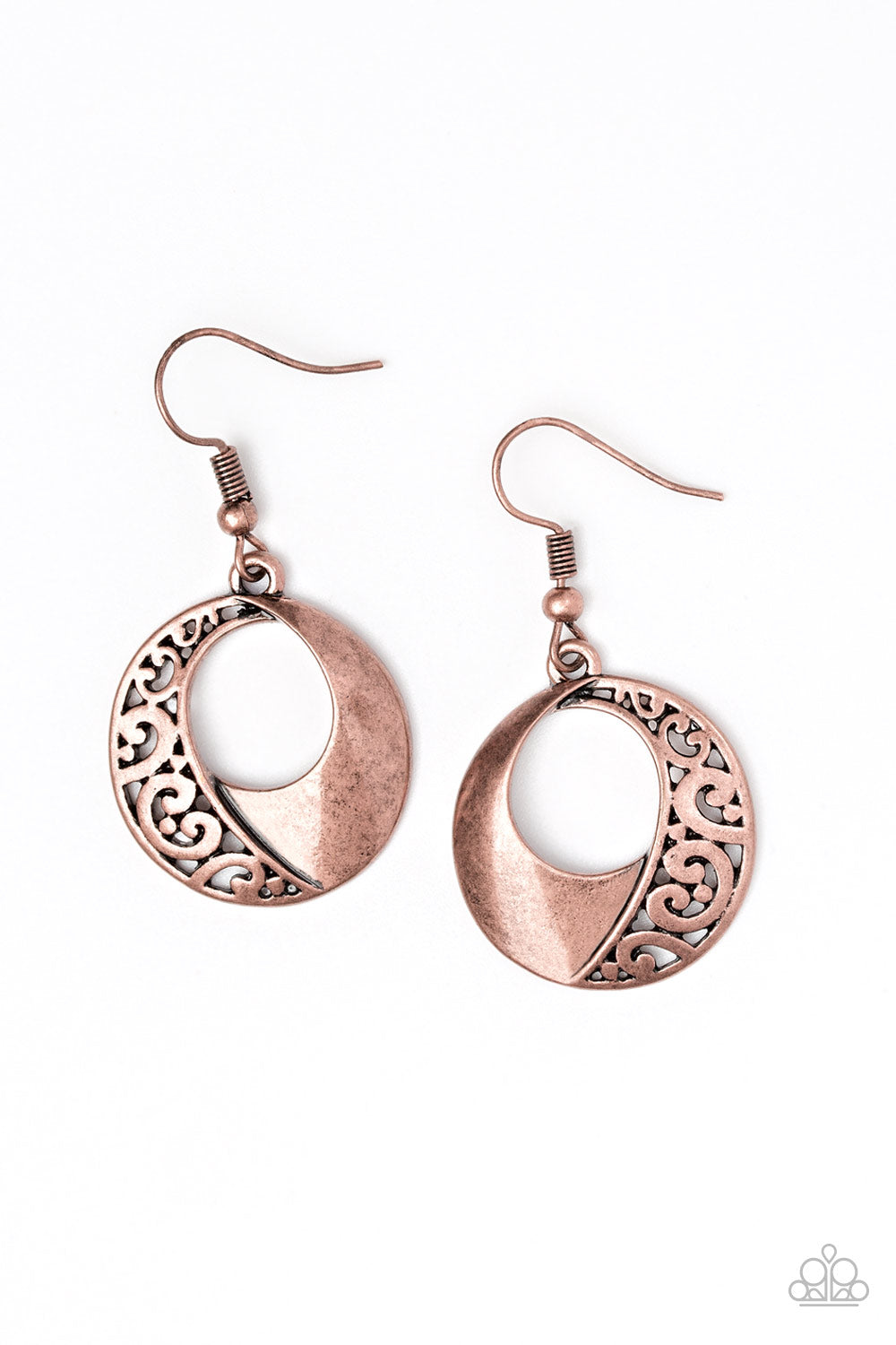 Paparazzi Eastside Excursionist - Copper Earrings 