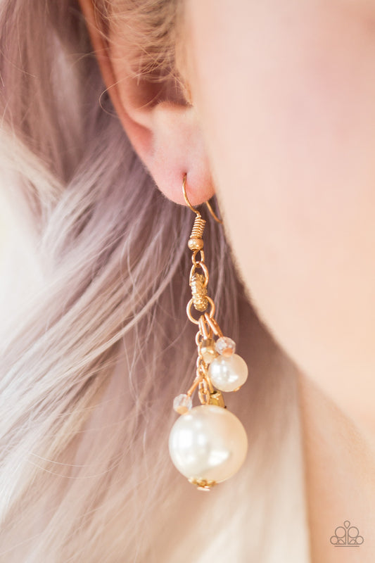 Paparazzi Timelessly Traditional - Gold Earrings 