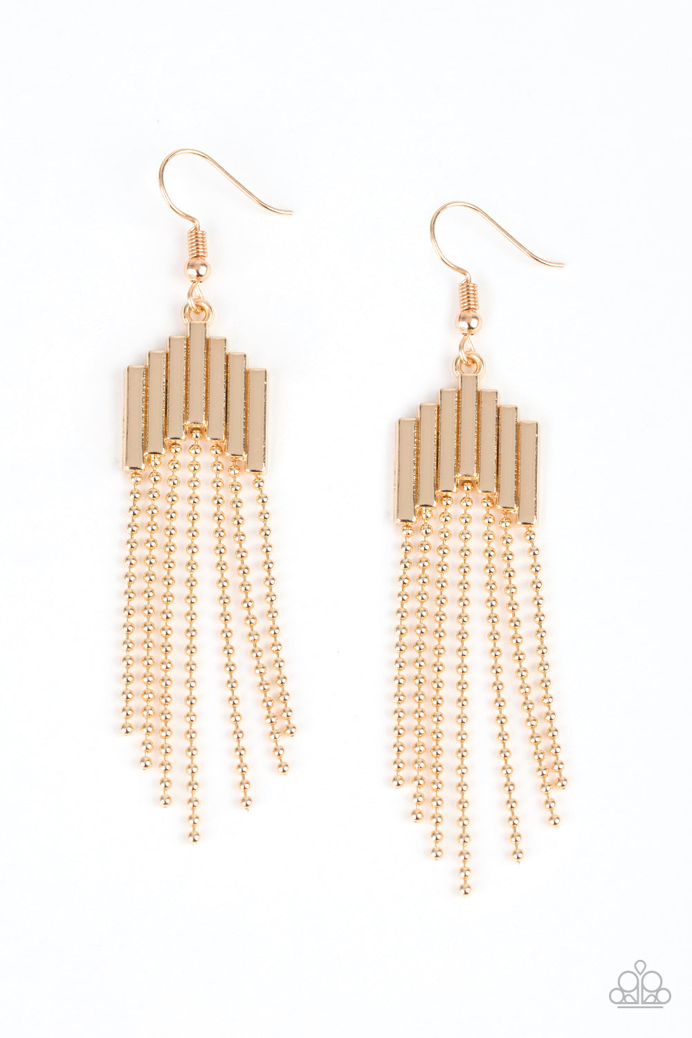 Paparazzi Radically Retro - Gold Earrings 