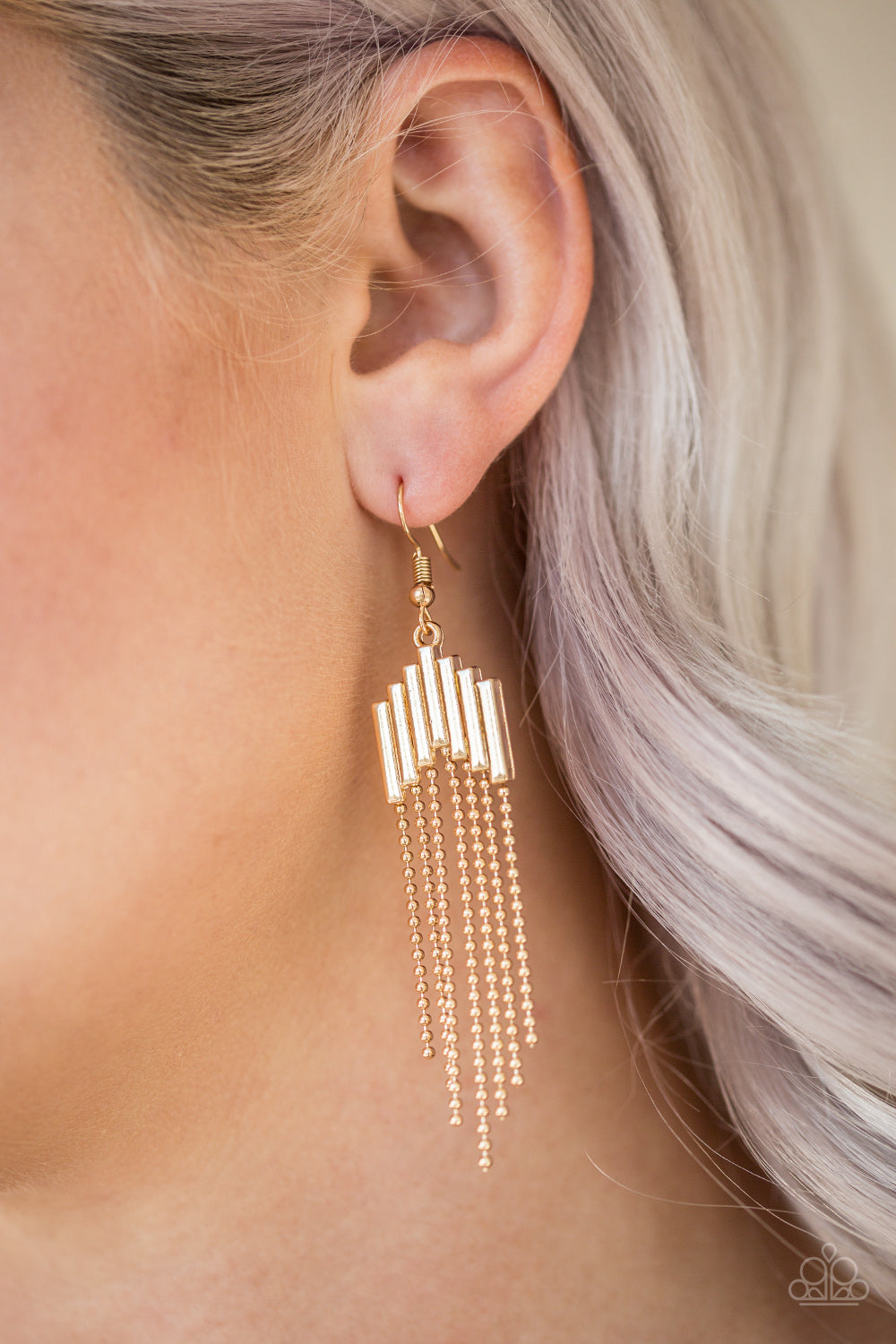 Paparazzi Radically Retro - Gold Earrings 