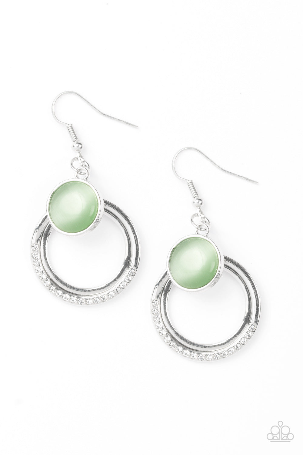 Paparazzi Dreamily Dreamland - Green Earrings 