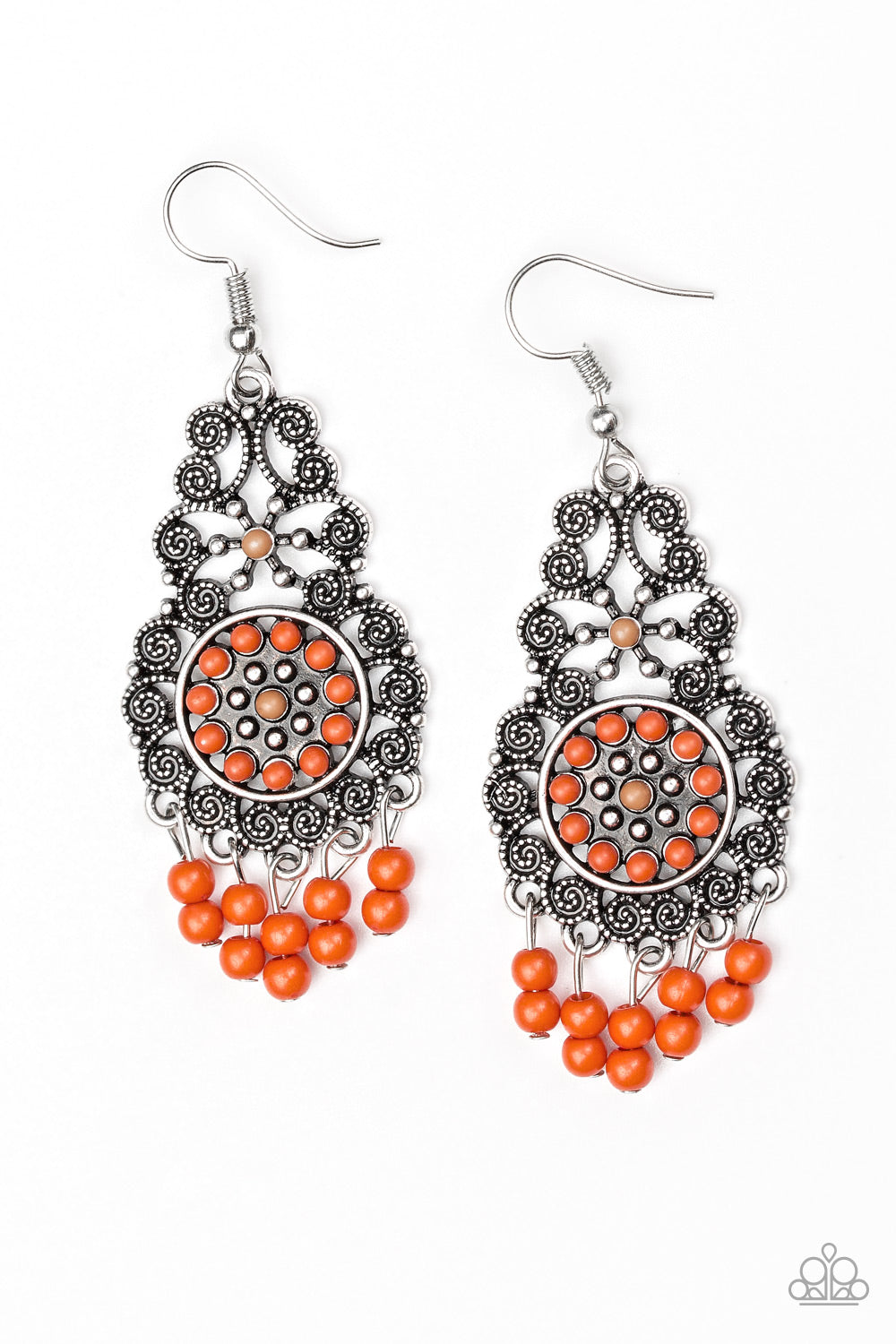 Courageously Congo - Orange Earrings 