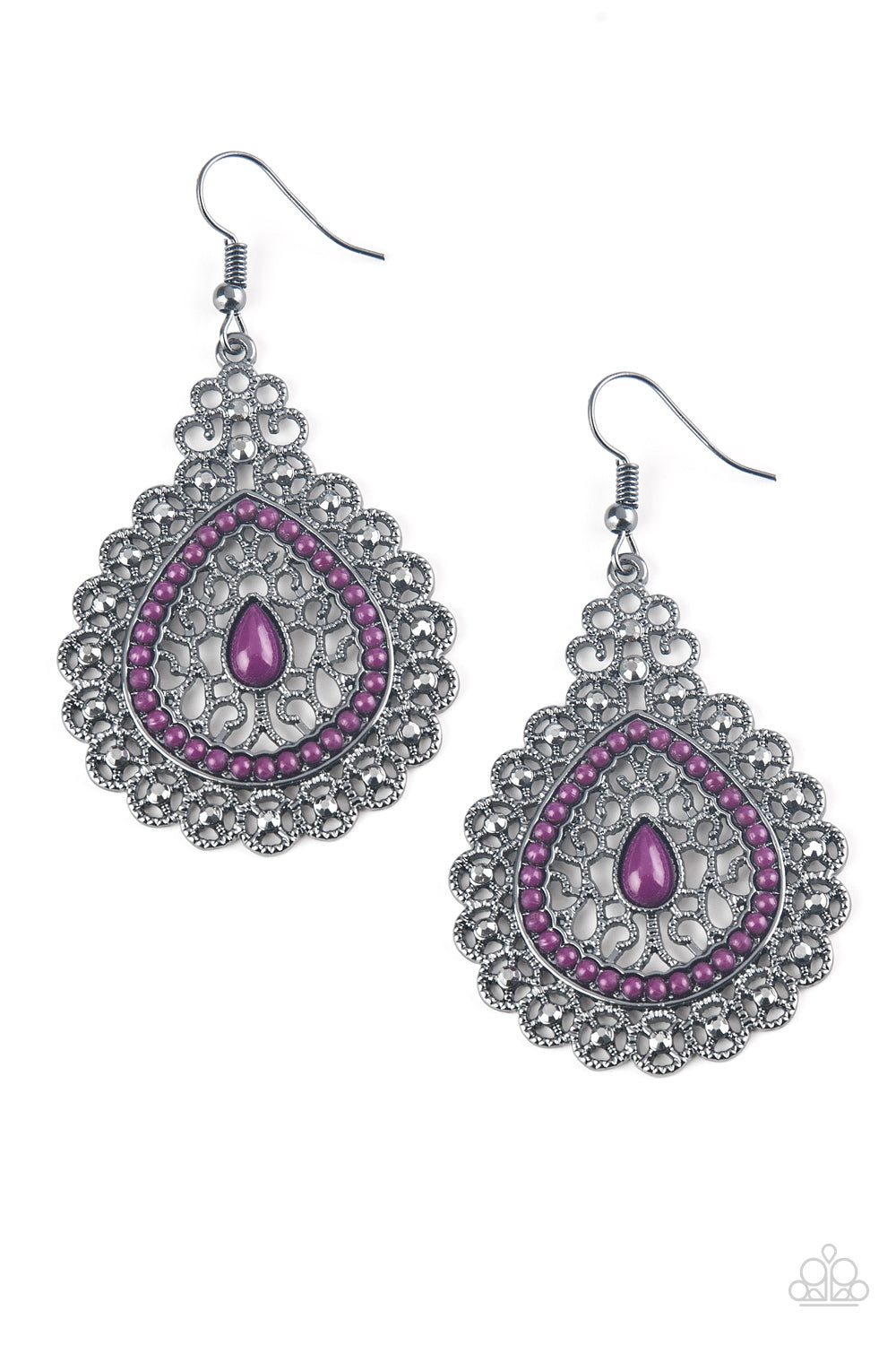 Carnival Courtesan - Purple Earrings