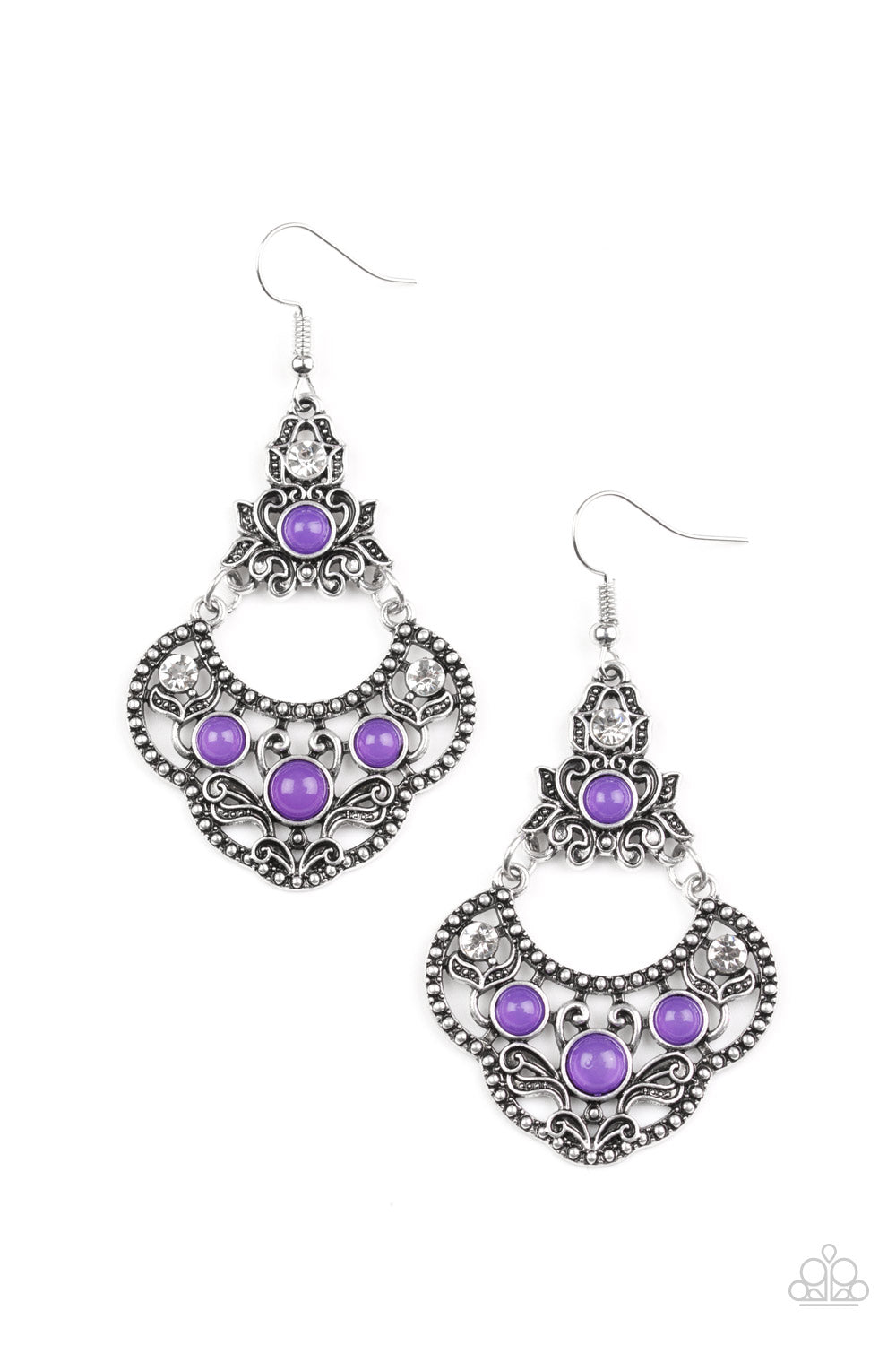 Paparazzi Garden State Glow - Purple Earrings 