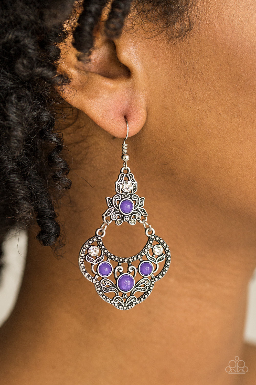 Paparazzi Garden State Glow - Purple Earrings 