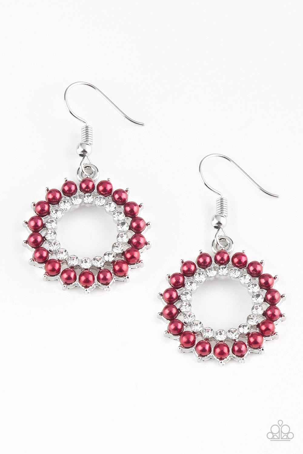 Wreathed in Radiance - Red Earrings