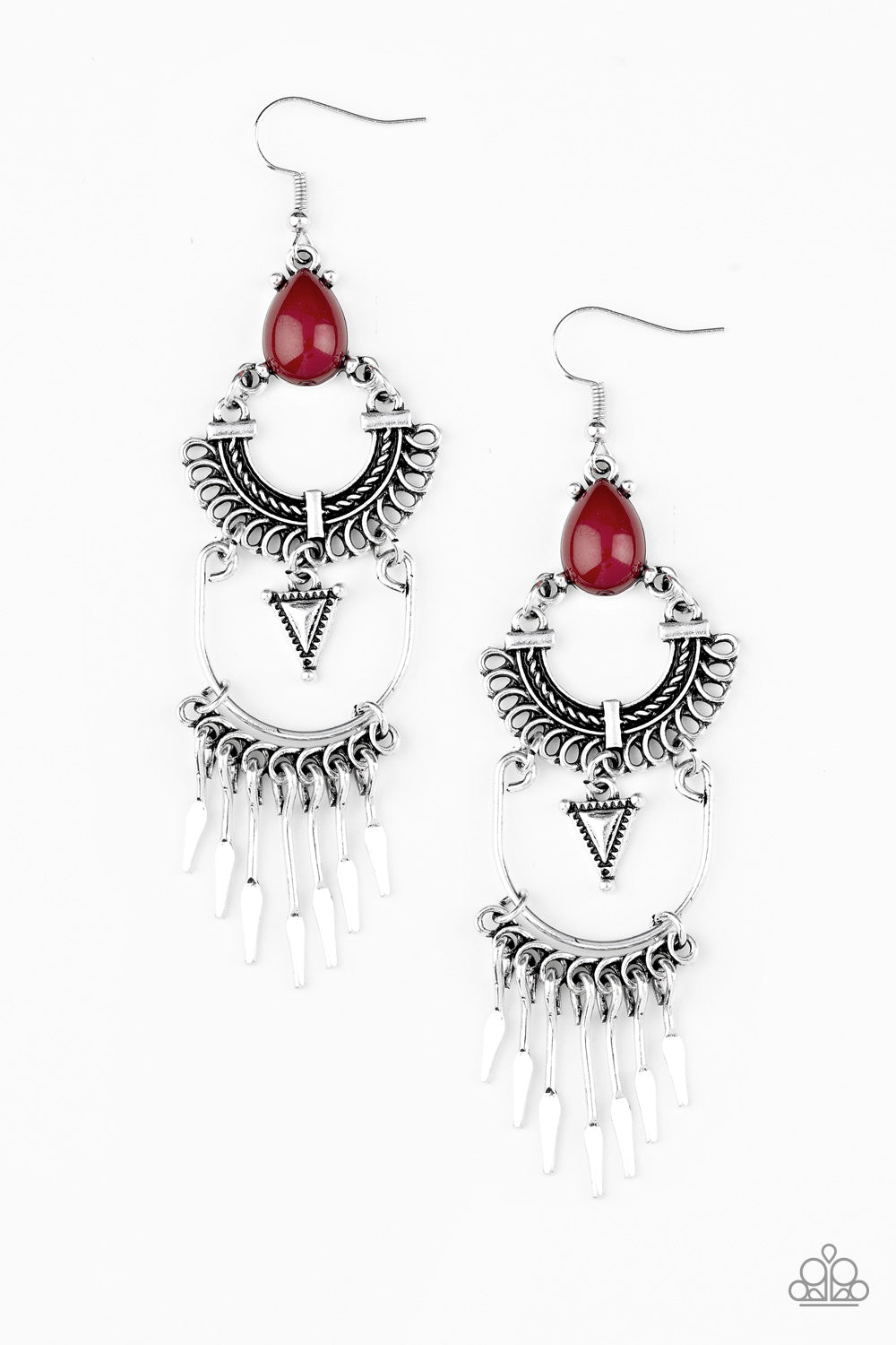 Progressively Pioneer - Red Earrings 