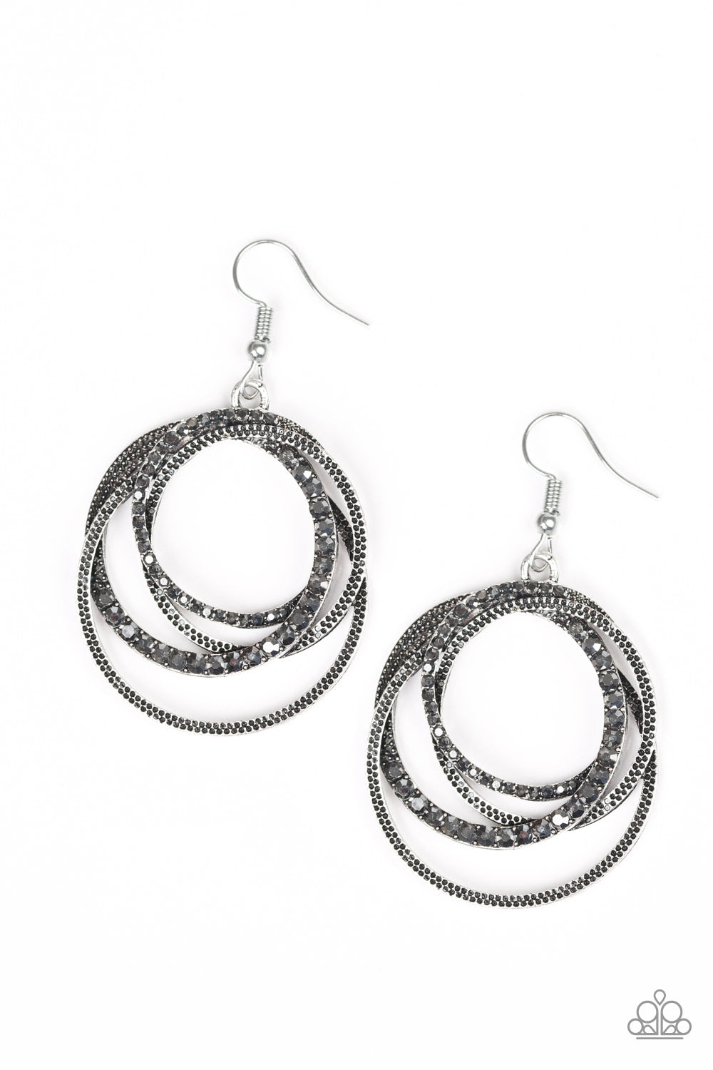 Paparazzi Elegantly Entangled - Silver Earrings 