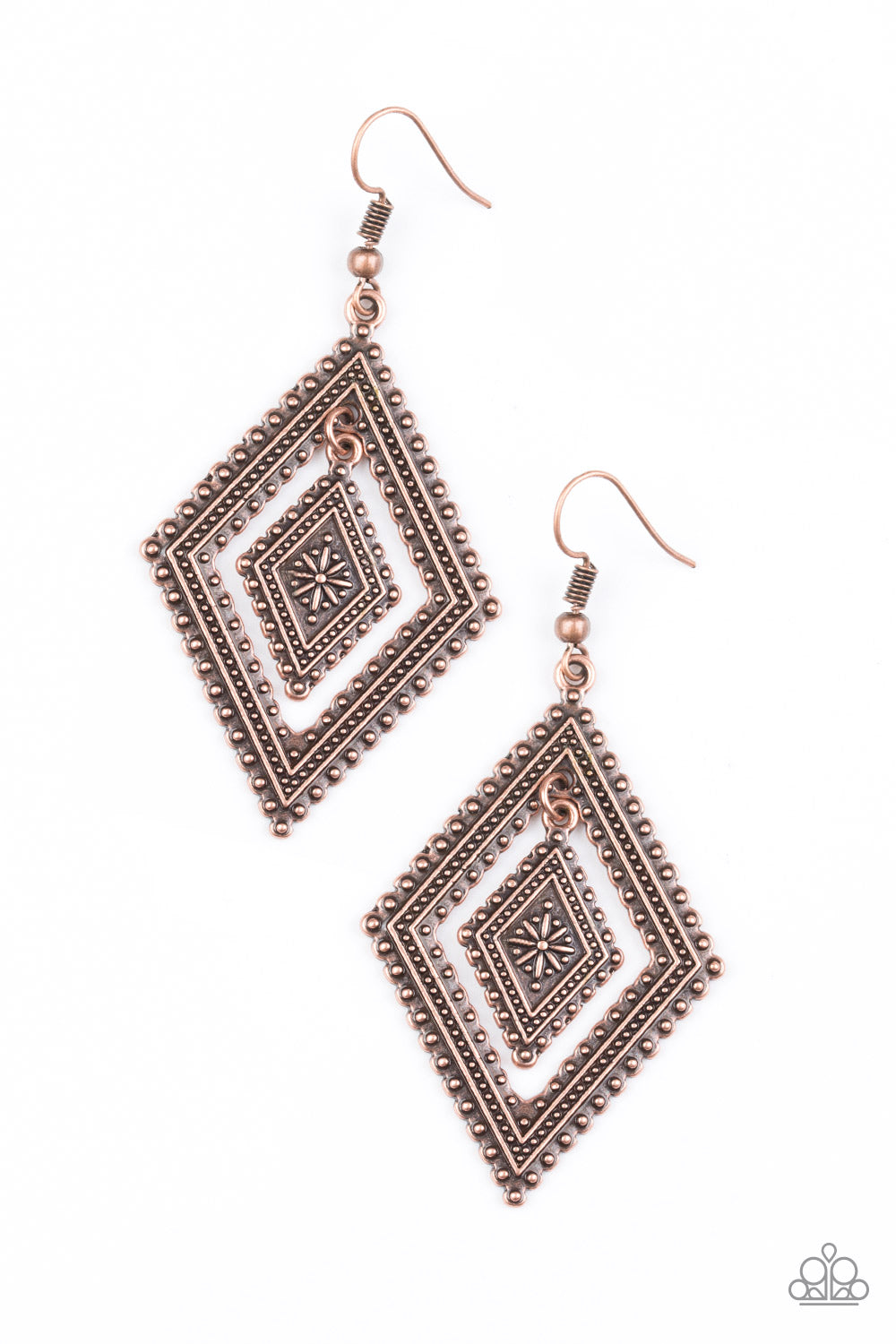 Dusky Dunes - Copper Earrings 