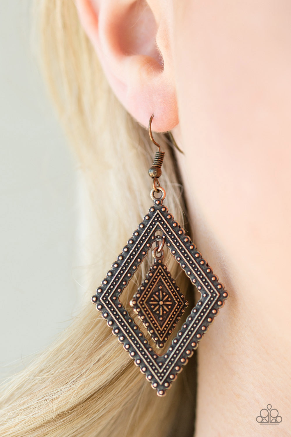 Dusky Dunes - Copper Earrings 