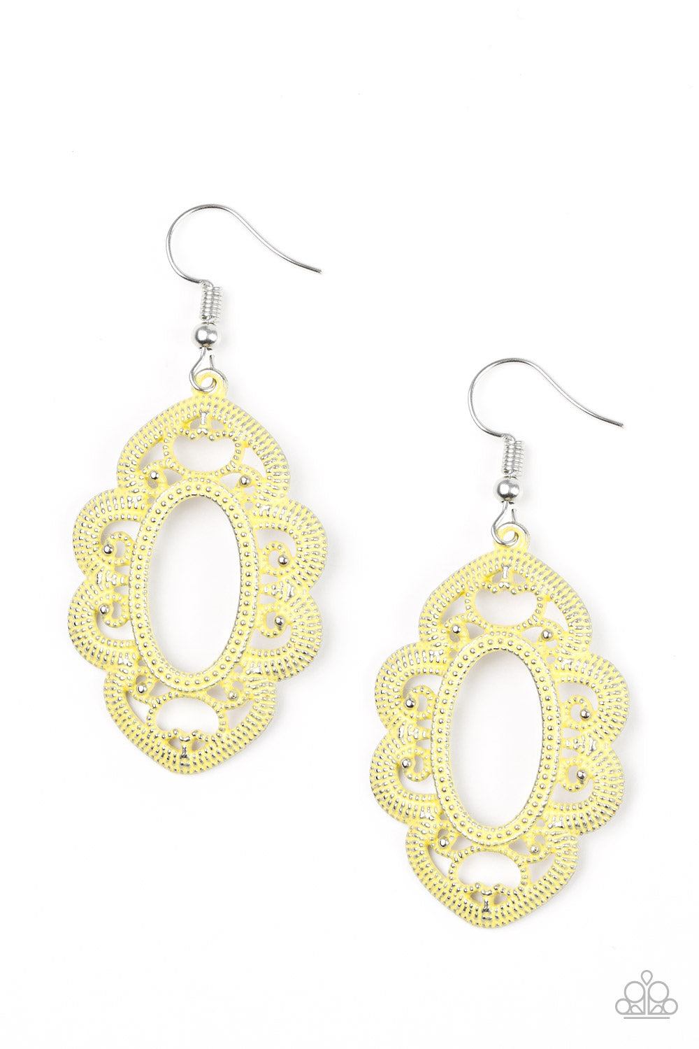 Mantras and Mandalas - Yellow Earrings