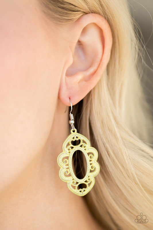 Mantras and Mandalas - Yellow Earrings