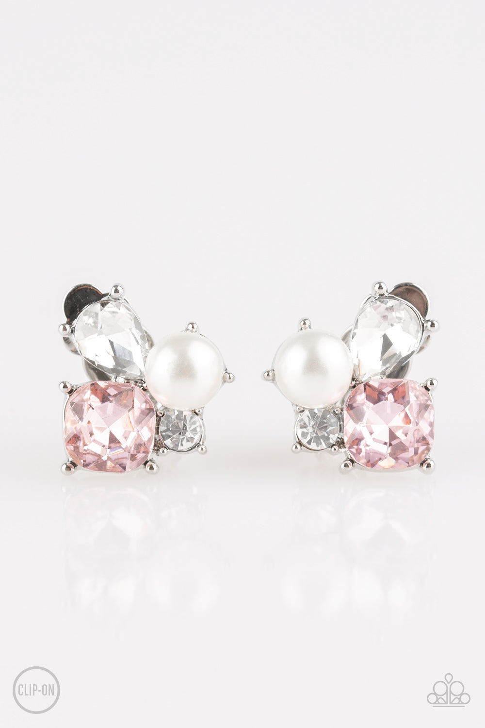 Highly High-Class - Pink Clip On Earrings