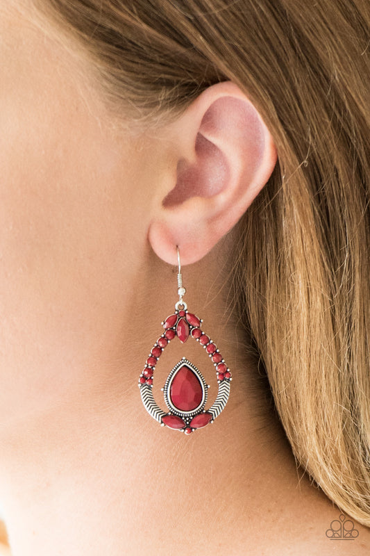 Vogue Voyager - Red Earrings