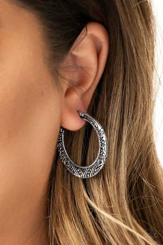 Rumba Rendezvous - Silver Hoop Earrings 